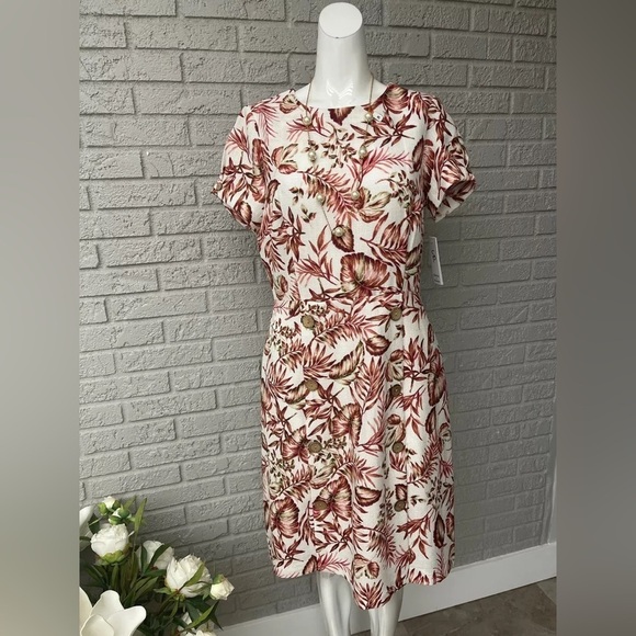Shelby & Palmer Floral Print Sheath Dress Size 12 NWT - Picture 1 of 15